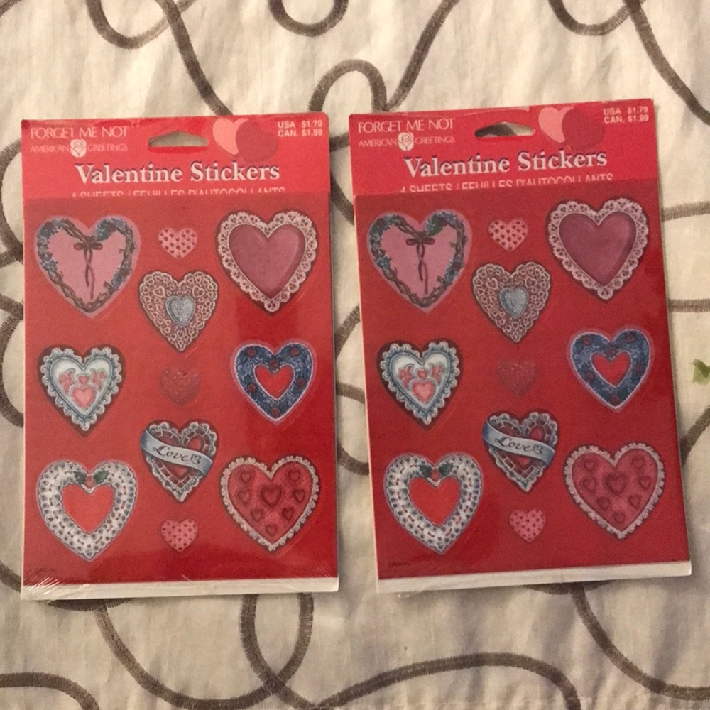 Vintage Country Valentine Stickers- 2 Packages